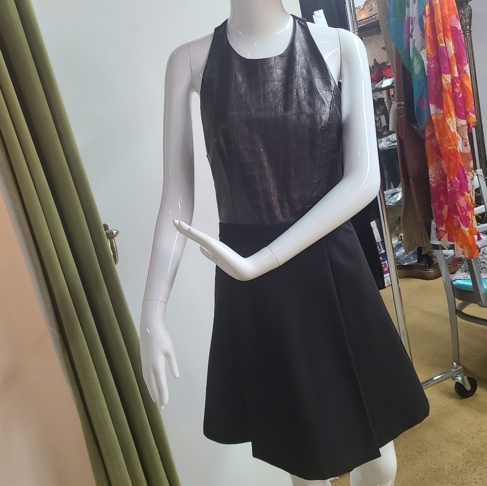 Alice + Olivia Lamb Leather Dress